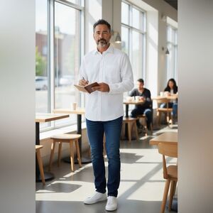 NWOT Eagle Shirtmakers Men's White Long Sleeve Dress Shirt - Size 15 - 32/33